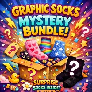 4 Pairs - Mystery Graphic Socks Bundle